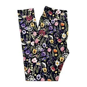LuLaRoe Floral OS Leggings One Size NWT